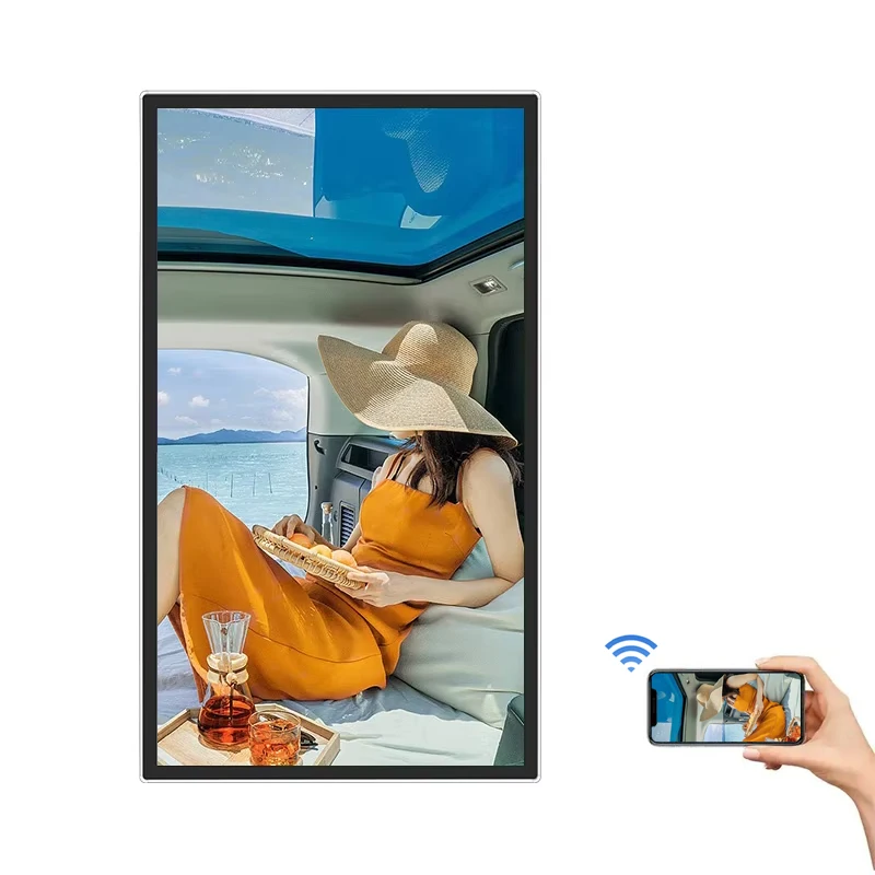 Ingscreen High Resolution High Brightness Kiosk Media Screen 32 43 50 55 Inch Wall Mount Digital Signage Advertising Player