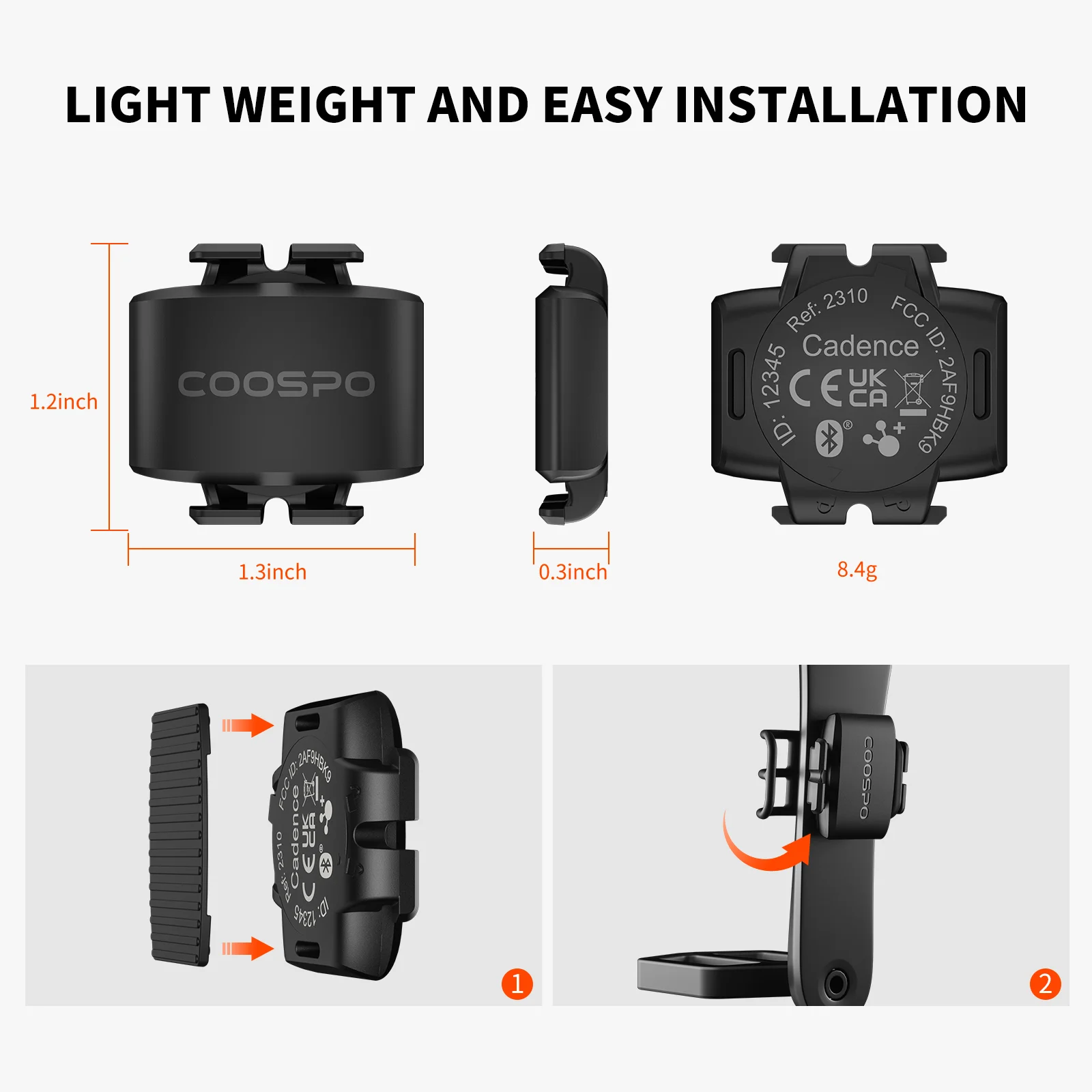 COOSPO BK9C  and ANT+ Cycling Cadence Sensor for Road Bike