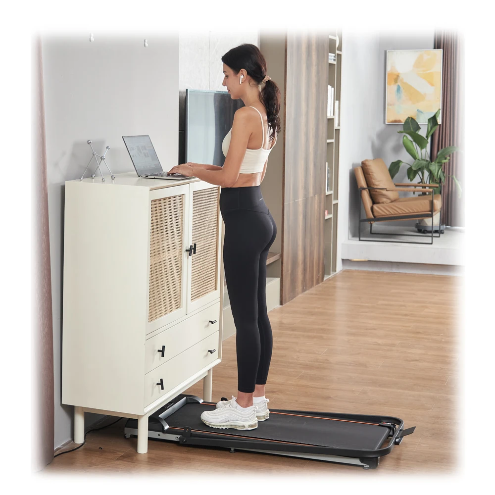 Lijiujia portable motorized exercise mini flat running under desk walking pad treadmill
