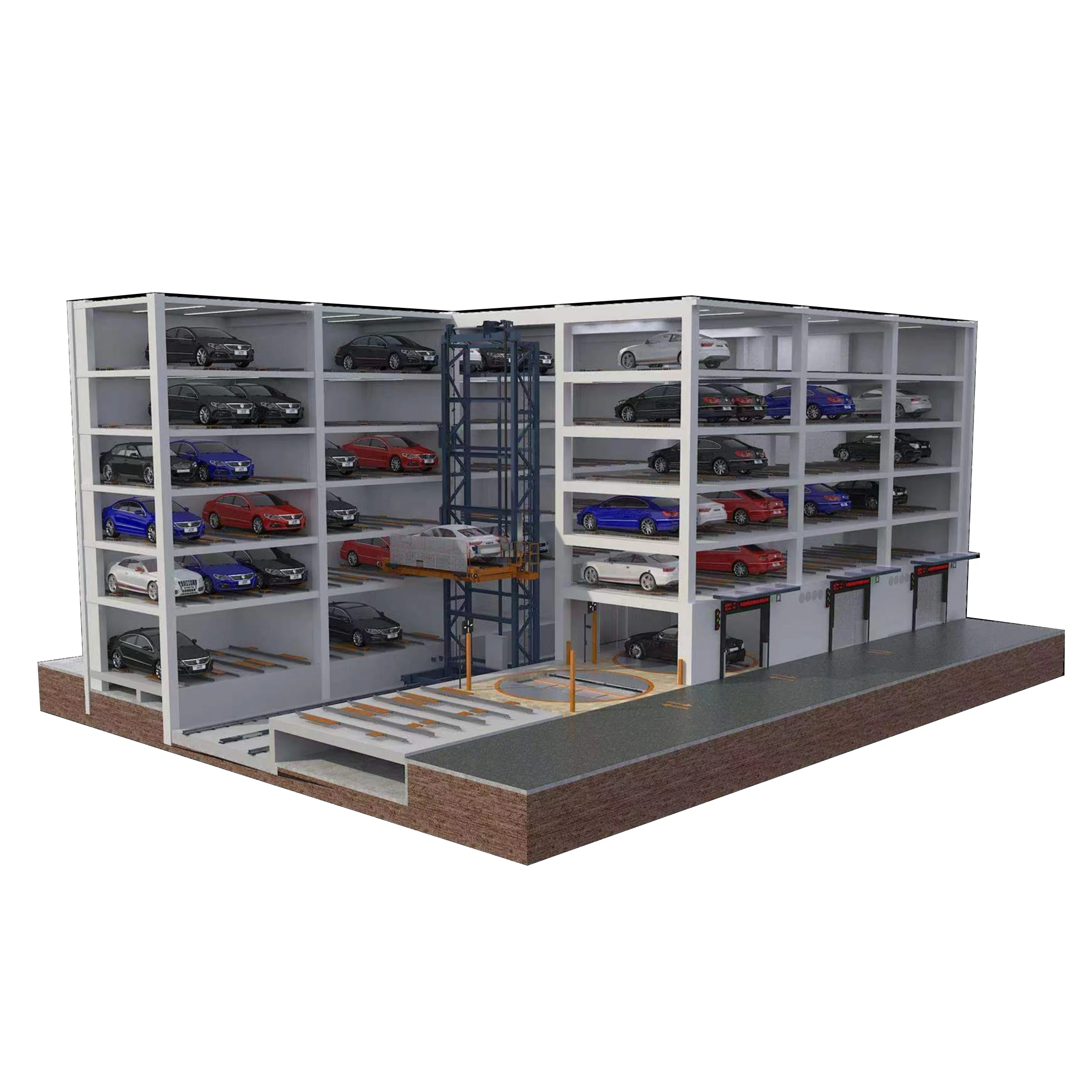 Vertical Electric Smart System Rotating Rotary Car Turn Table Traveling Stack Vehicle Underground Parking Lift