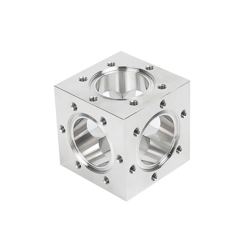Stainless Steel SS304 SS316L UHV CF Cube Chamber CF 6-Way Cube for Ultra High Vacuum Chamber