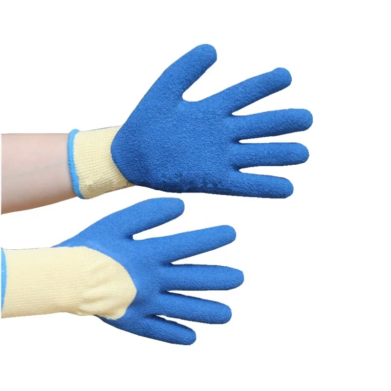 
10G T/C liner coated with latex crinkle open back working glovesGloves glove latex coated glove 