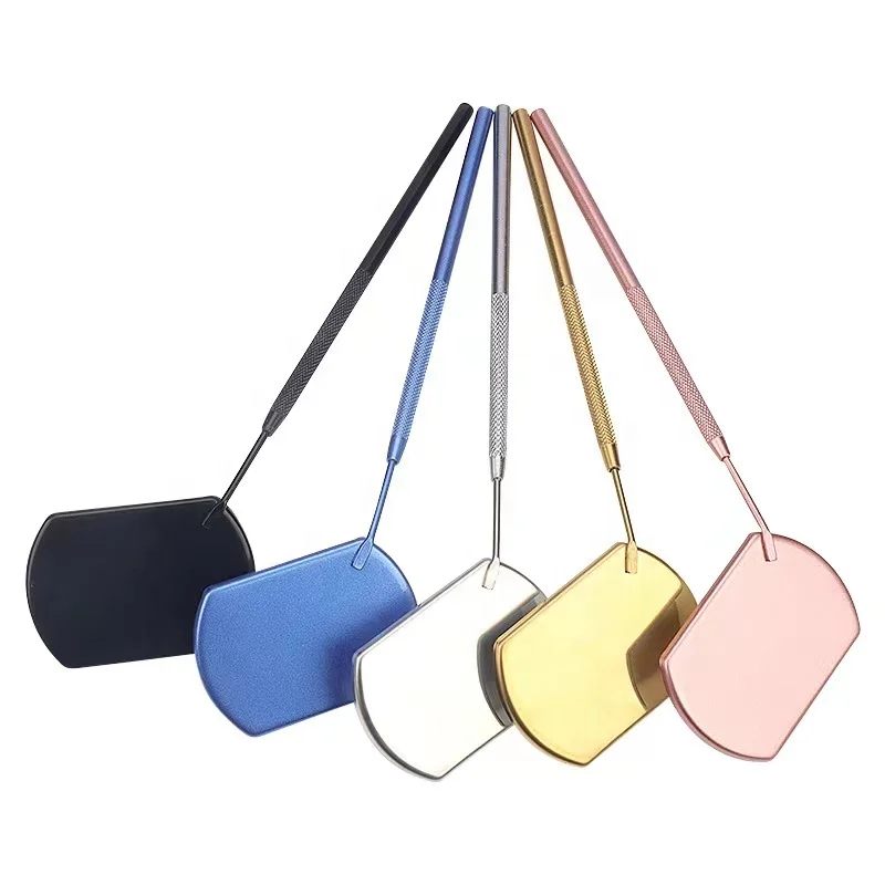 Factory direct grafting eyelash inspection mirror Features Personalized Type Cosmetic Mirror  Finishing Silver