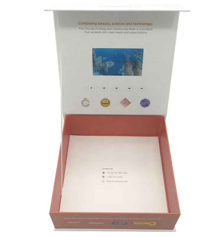 Luxurious Lcd Digital Screen Video Presentation Box for Gift Wedding Commerical