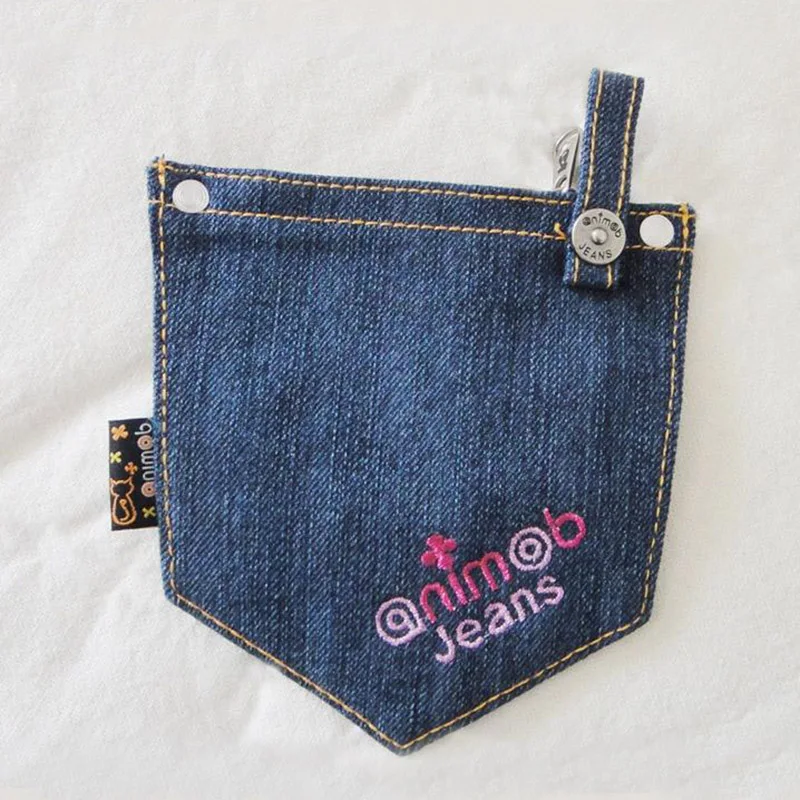 denim fabric material animob jeans pocket coin purse