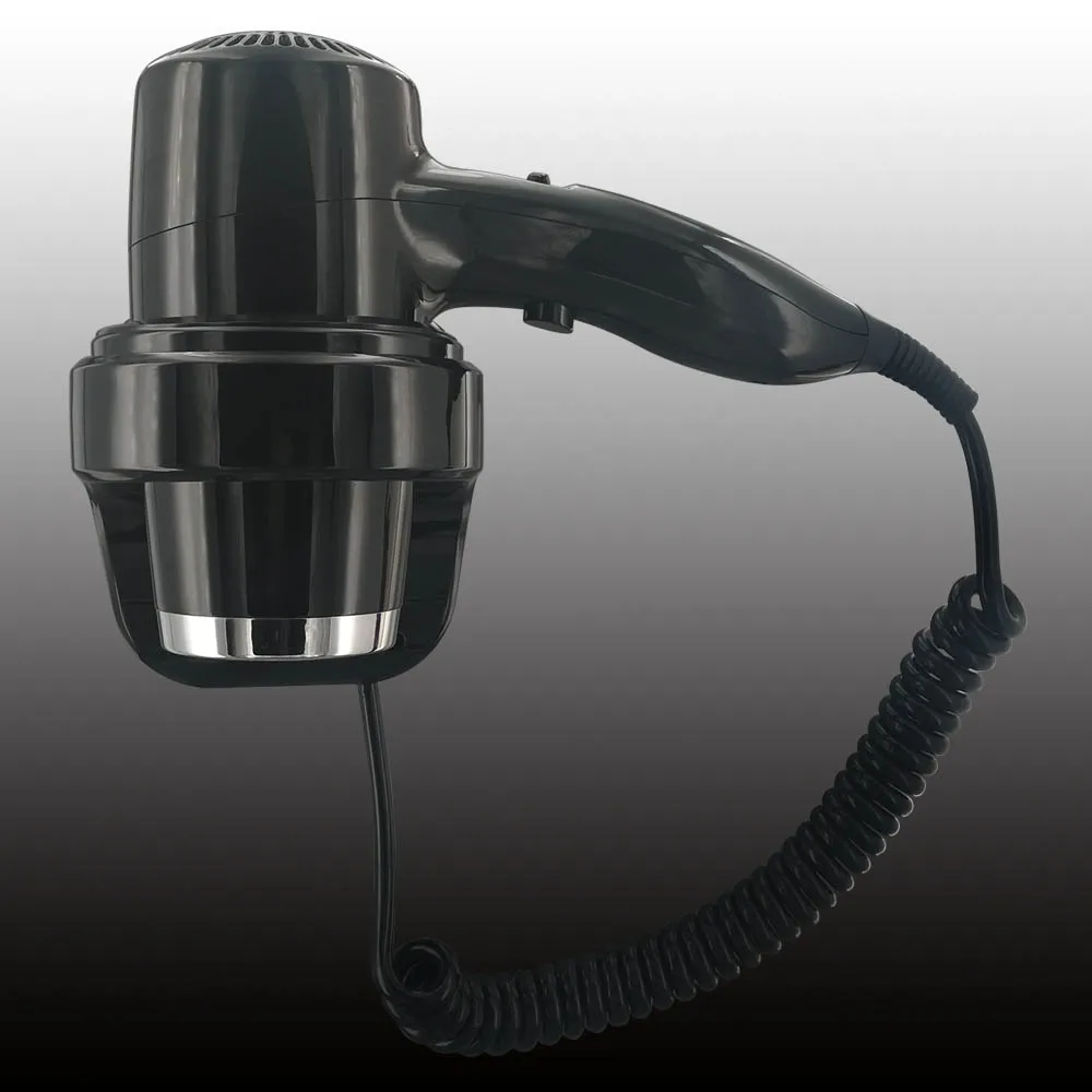 Hot Selling Custom 1800w High Power Wall Mounted Hair Blower Dryer Hotel Bathroom 220-240v 13m/S Abs Plastic Hanging Hair Dryer
