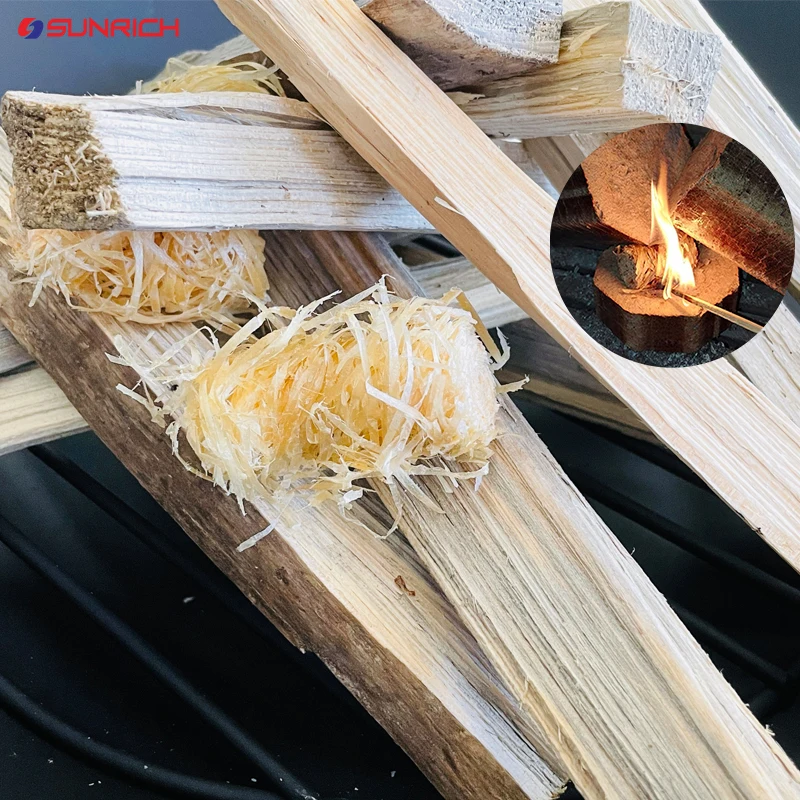 200 pcs per box Natural Eco Wood Wool Firelighter