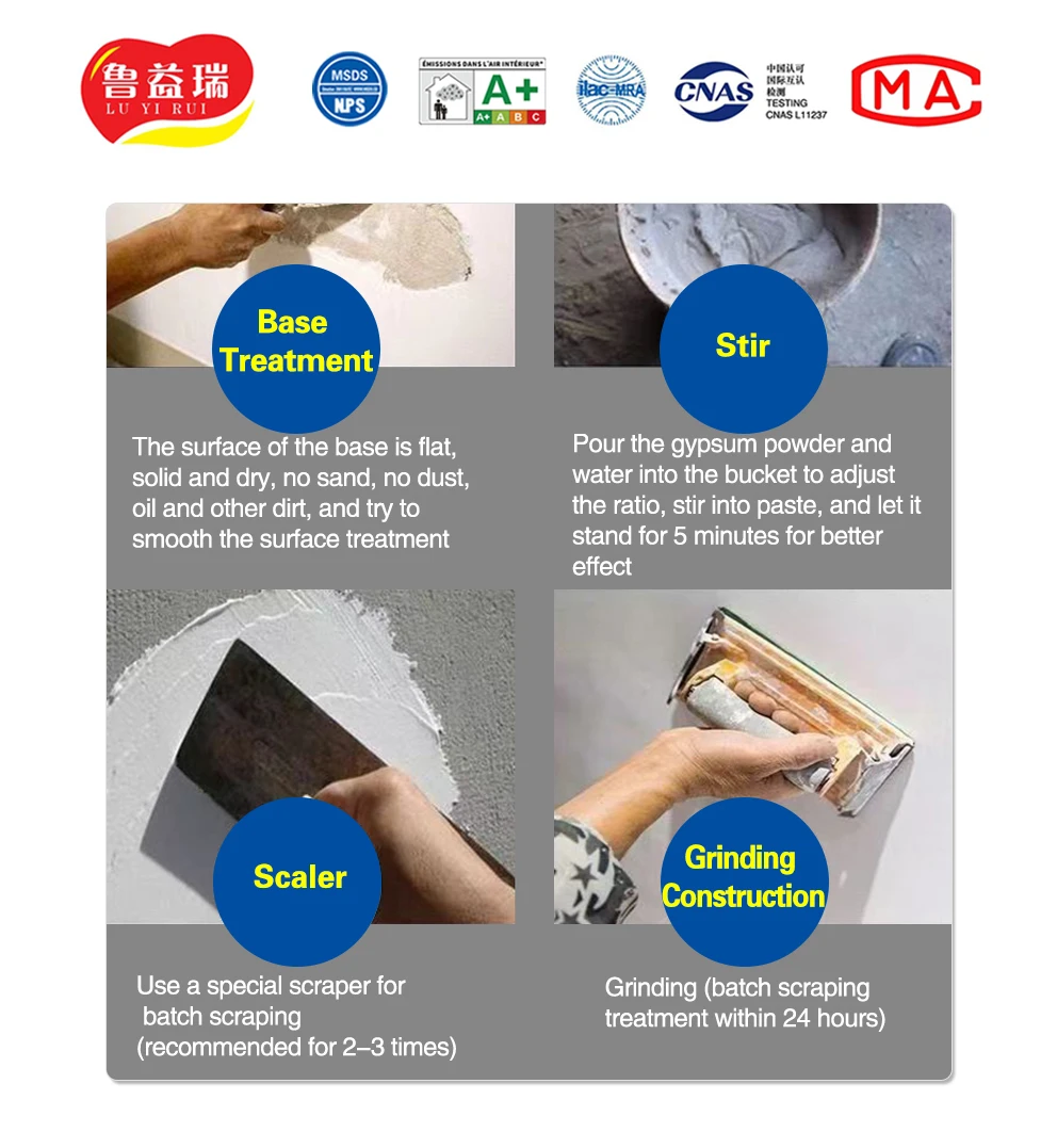 Premium Whitewash Wall Gypsum Retarder Powder for Construction