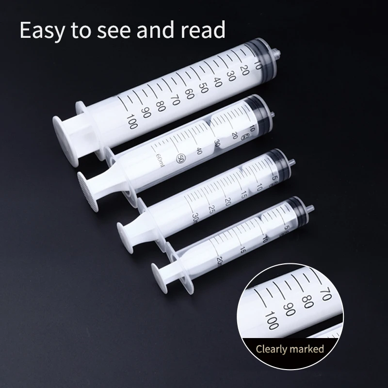 High-capacity factory supply discount plastic syringe without needle 30ml 60ml 100ml 200ml 60cc veterinary syringe