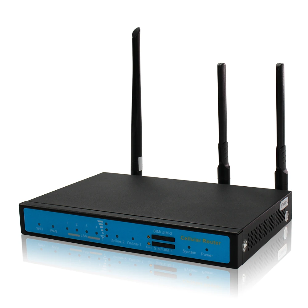 support VPN Load balance  YF360D-LL active/active 4G dual sim dual module LTE router for Kiosk/ Vehicle