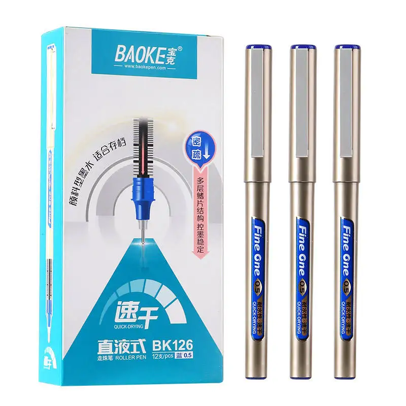 Student Stationery Office Supplies Straight Liquid 0.5mm Business Signature Pen Gel Pen