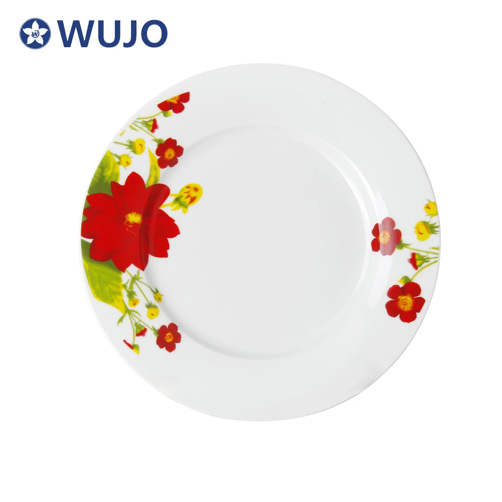 Customized Porcelain Dinner Plate Cheap Restaurant Ceramic Porcelain Dinner Plates