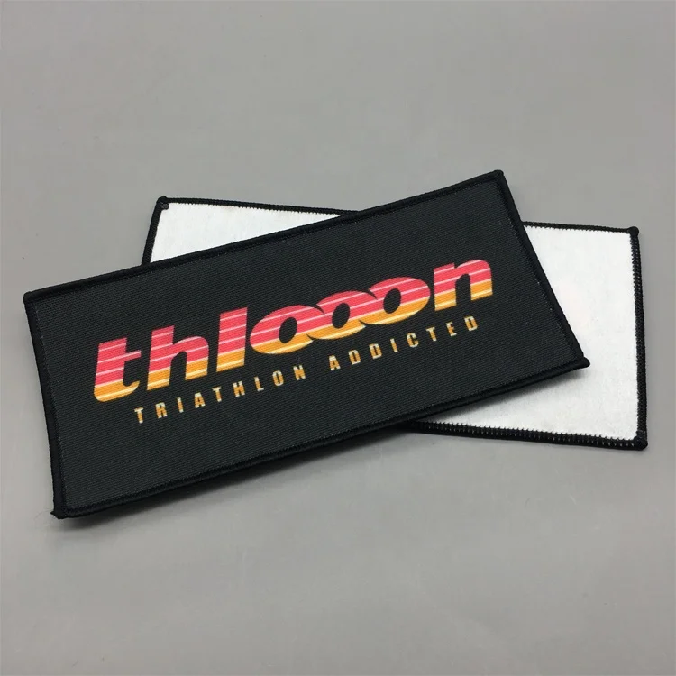 Machine Making Custom Felt Backing Woven Patch For Clothing