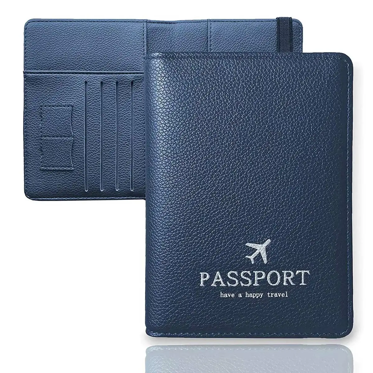 Passport Wallet Travel Accessories Faux RFID Blocking PU Leather Upgrade Version Passport Covers Passport Holder With Logo Cheap