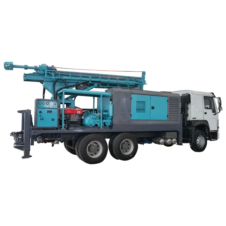 Mobile Borehole 300 Feet Hydraulic Mine Water Well Drilling Machine 200m Truck Drilling Rig