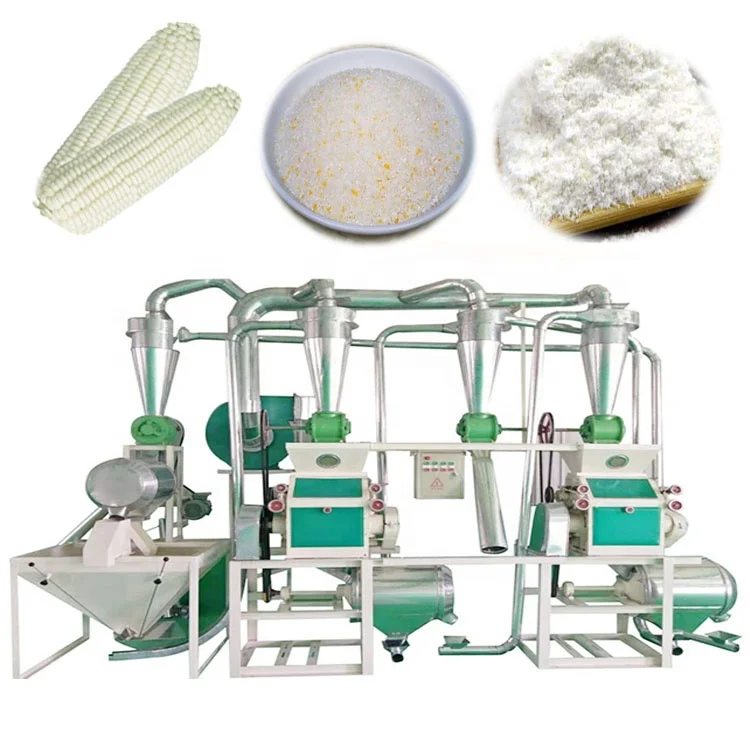 Home corn  Corn starch making machine 100-150kg/hour automatic corn grains dry chili flour mill machine