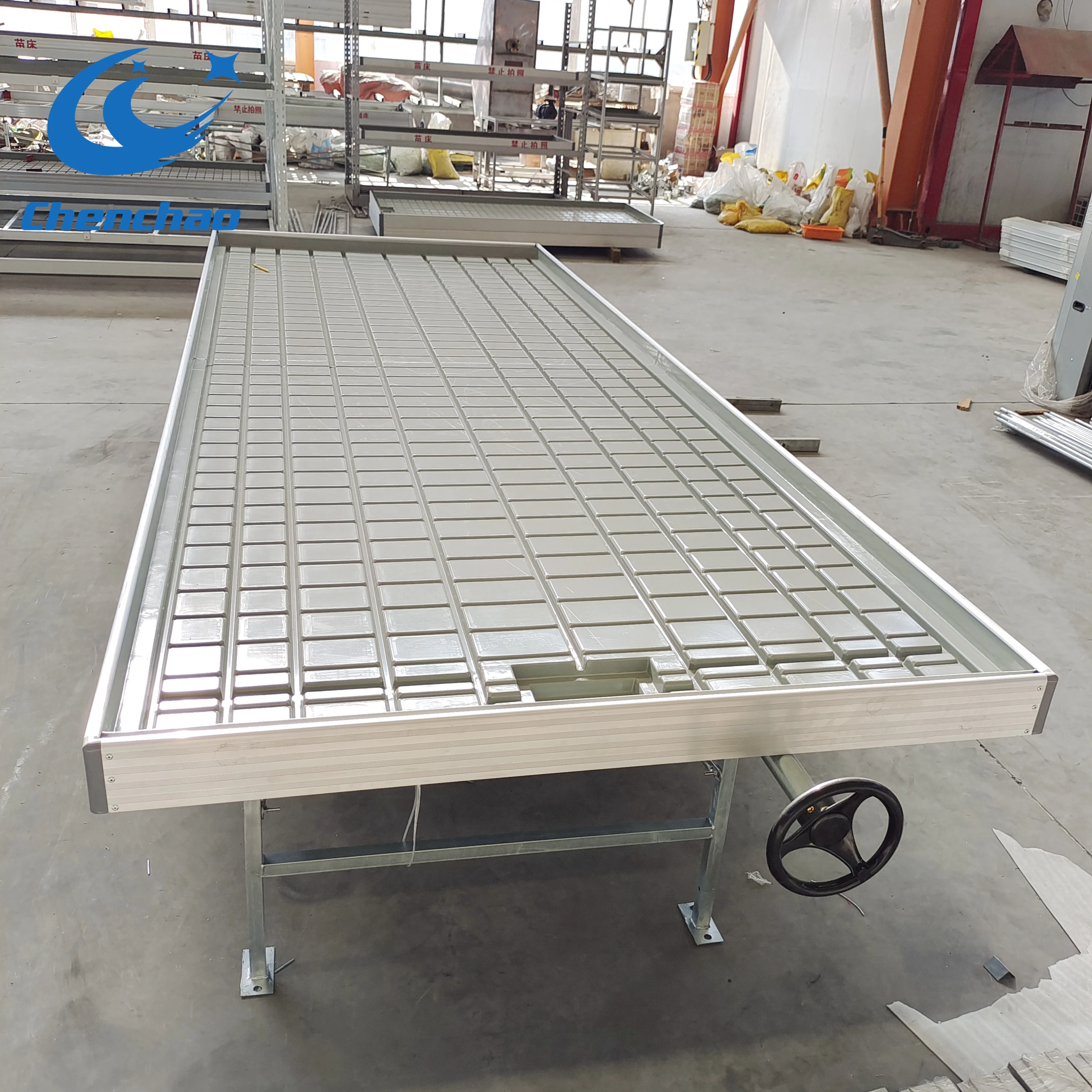 Ebb and Flow Table Low Price with Hand Wheel Used in Greenhouse