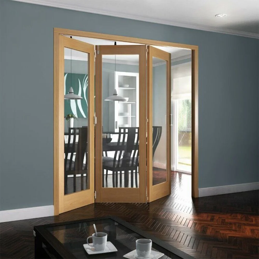 Bifolding Wooden Door Designs Interior Wood Sliding Doors Glass Frameless Folding Door