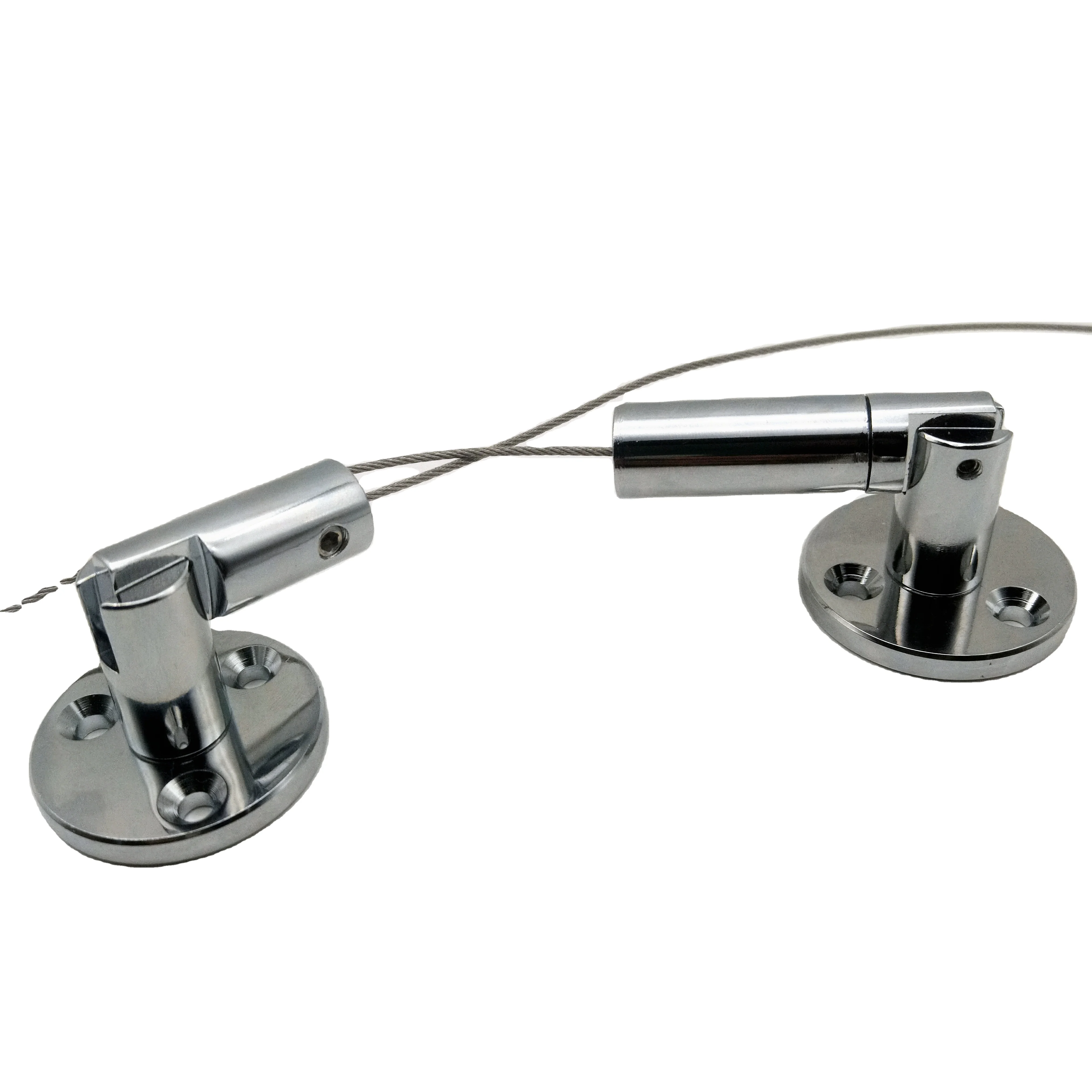 Luxury Picture Hanging System Cable Hanger Wall Mounted Cable Hanger with 1 meter wire Chromed finished