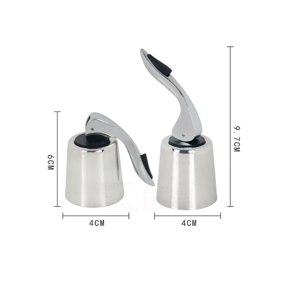 Topwill Decorative Wine Preserver Reusable Wine Cork Keep Fresh Goldrose Wine Bottle Stopper Saver with Silicone