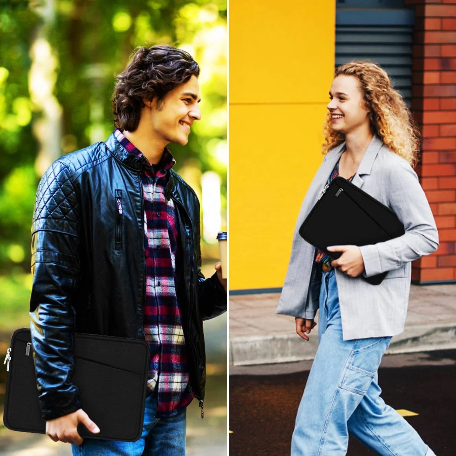 BSCI Laptops Sleeve Handbag Case For Macbook Pro Air 13.3 14 15 15.6 Inch Waterproof Notebook Cover Laptop Compute Bag