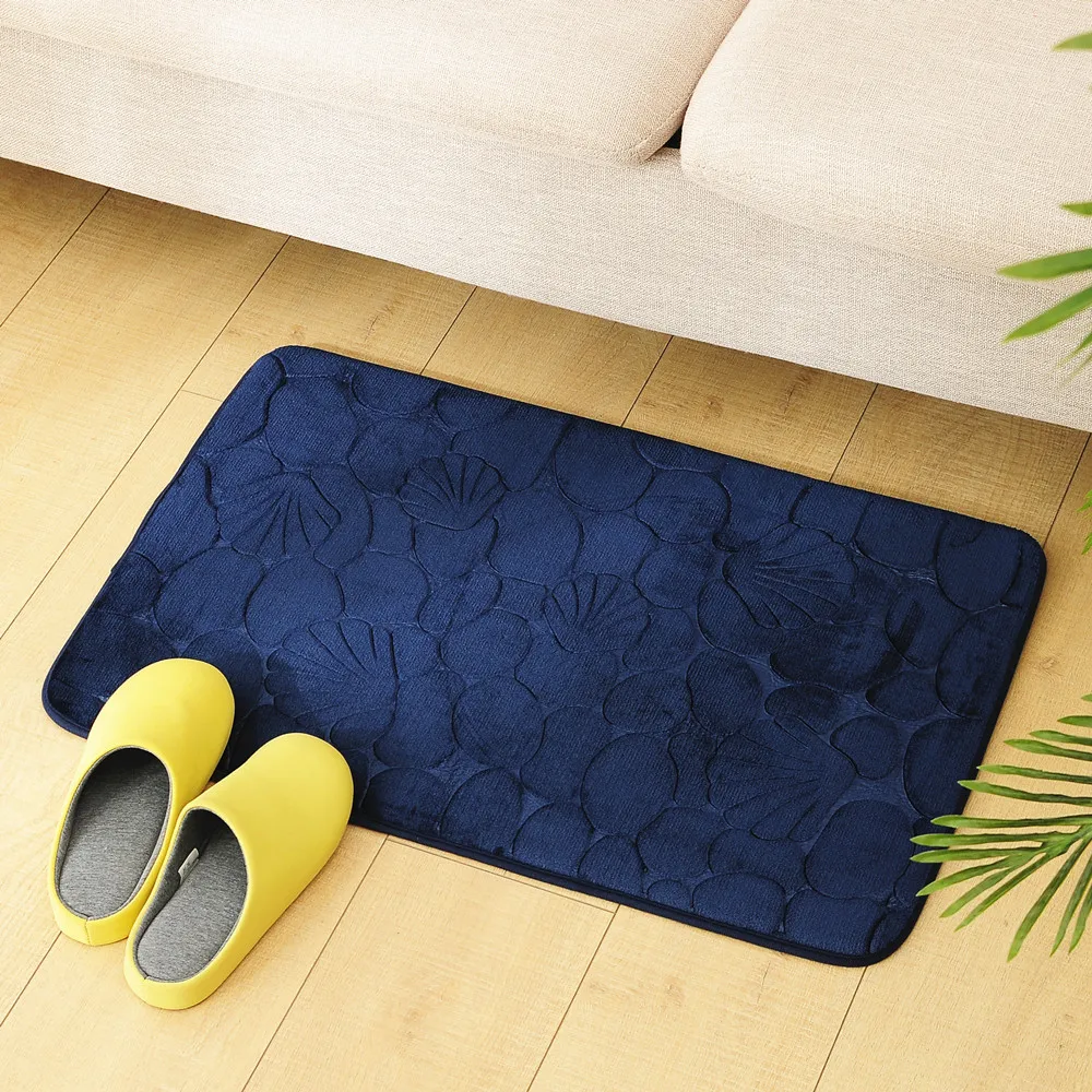 Factory flannel cushioned mats  foam bathroom rug set 3 piece non-slip bathroom rug set