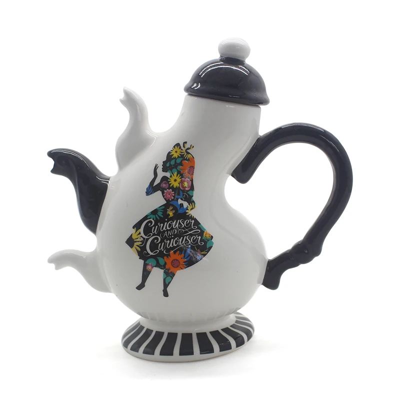 Beauty and the Beast Porcelain Coffee and Tea Set Luxury Ceramic Cup Pot Cartoon Tea Sets with Teapot