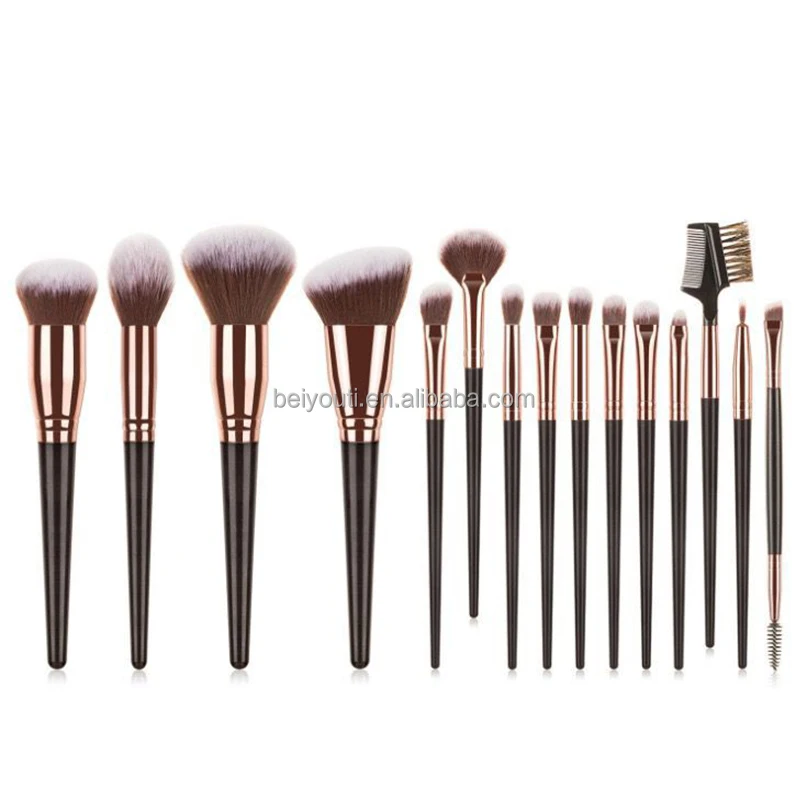 professional 15 pcs makeup brush set Eye shadow brush private label Nose Shadow Foundation Brush Eye Shadow Beauty Tools