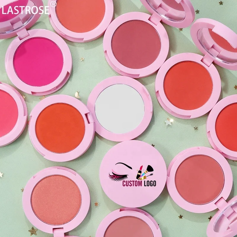 Private Label High Pigmented Glitter And Matte Cheek Blush Pink Makeup Powder Blusher
