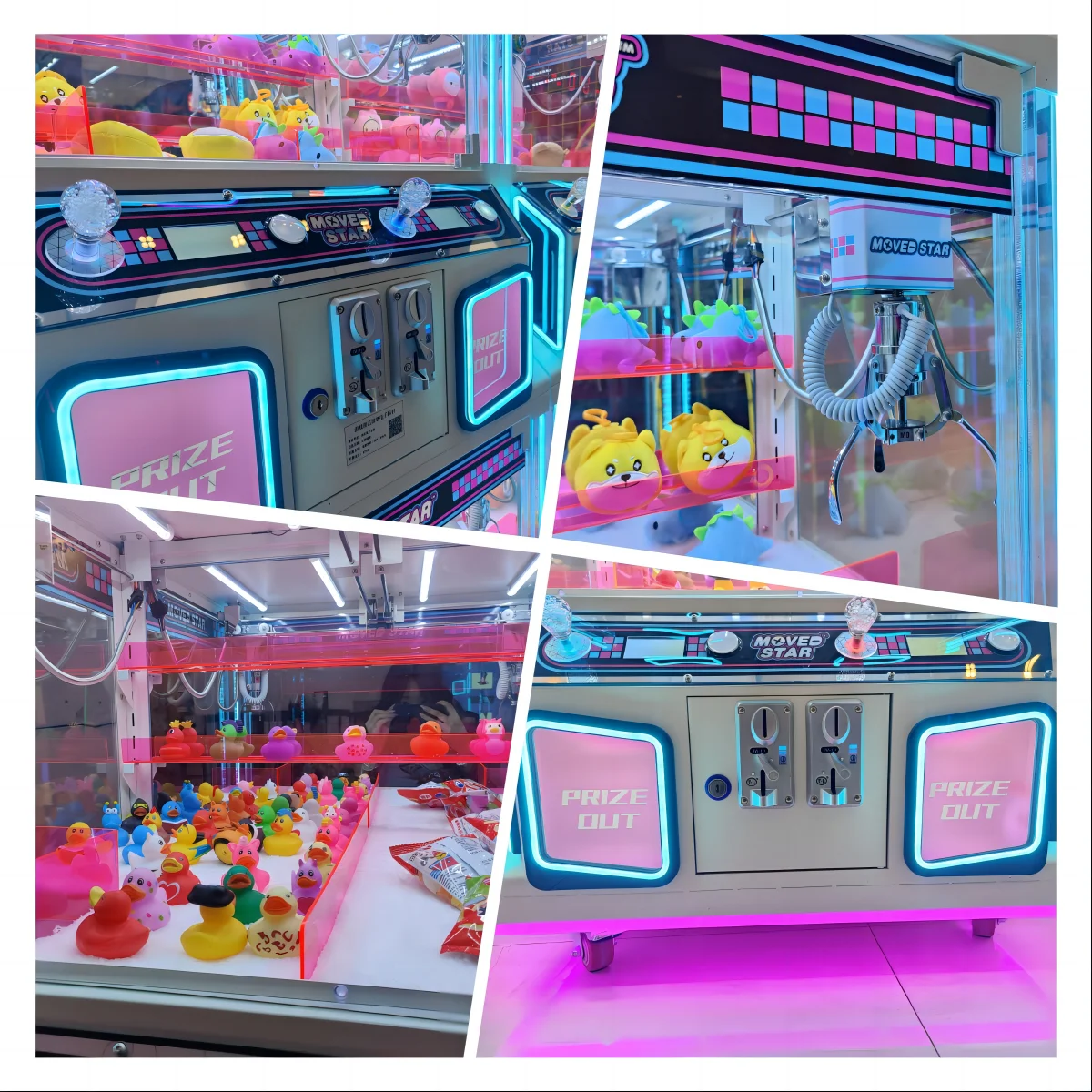 Doll crane machine Fantasy Toys prize arcade game machines 4 players mini plush crane claw machine