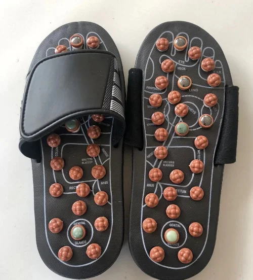 Foot Therapy Massage Shoes Acupuncture Points Indoor Non-Slip Reflexology Sandals Acupressure Slippers