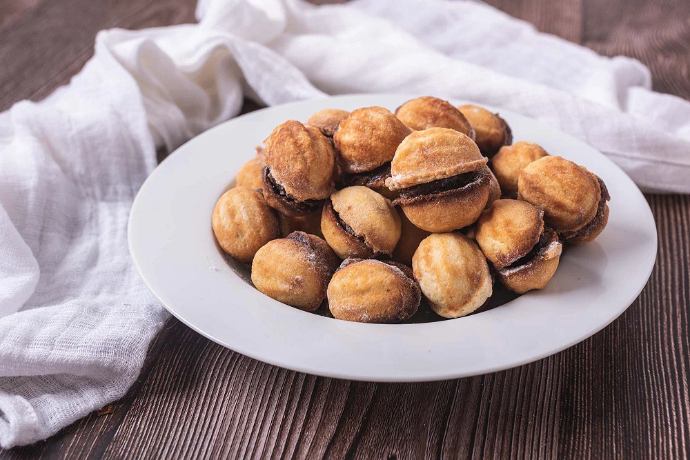 Automatic Oreshki Tayyorlash Machine Customizable Shape Oreshki Recipe Machine Walnut Shaped Cookies Making Machine