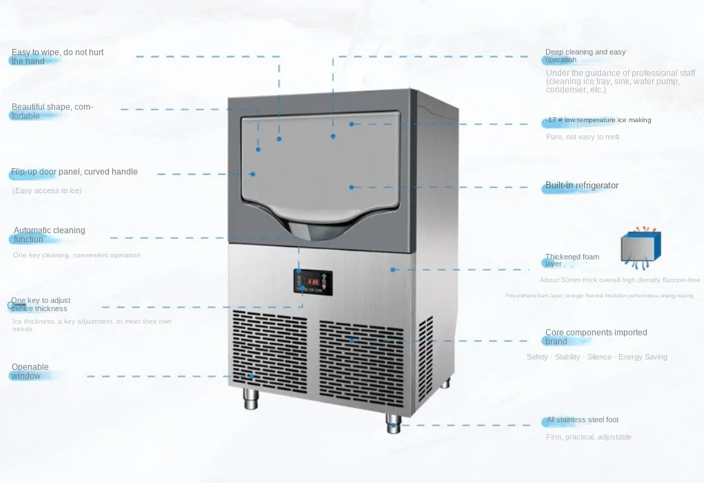 Portable automatic ice maker machine maker ice cube snow maker