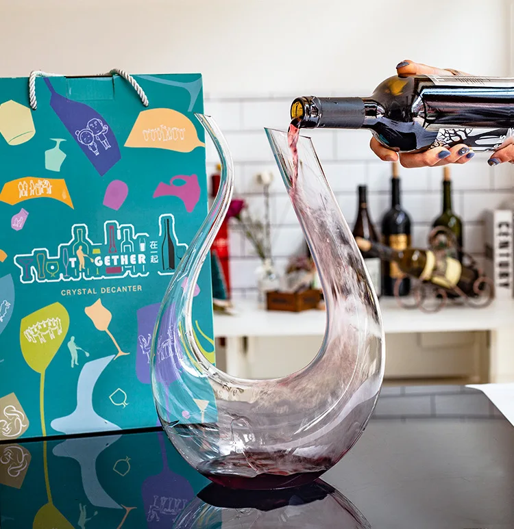  Amazon top seller Lead-Free Crystal Glass Wine Decanter for