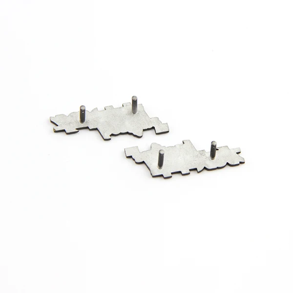 
Cheap Custom Engraving Rectangle Logo Metal Bag Label With 4 U Clip Rivets 