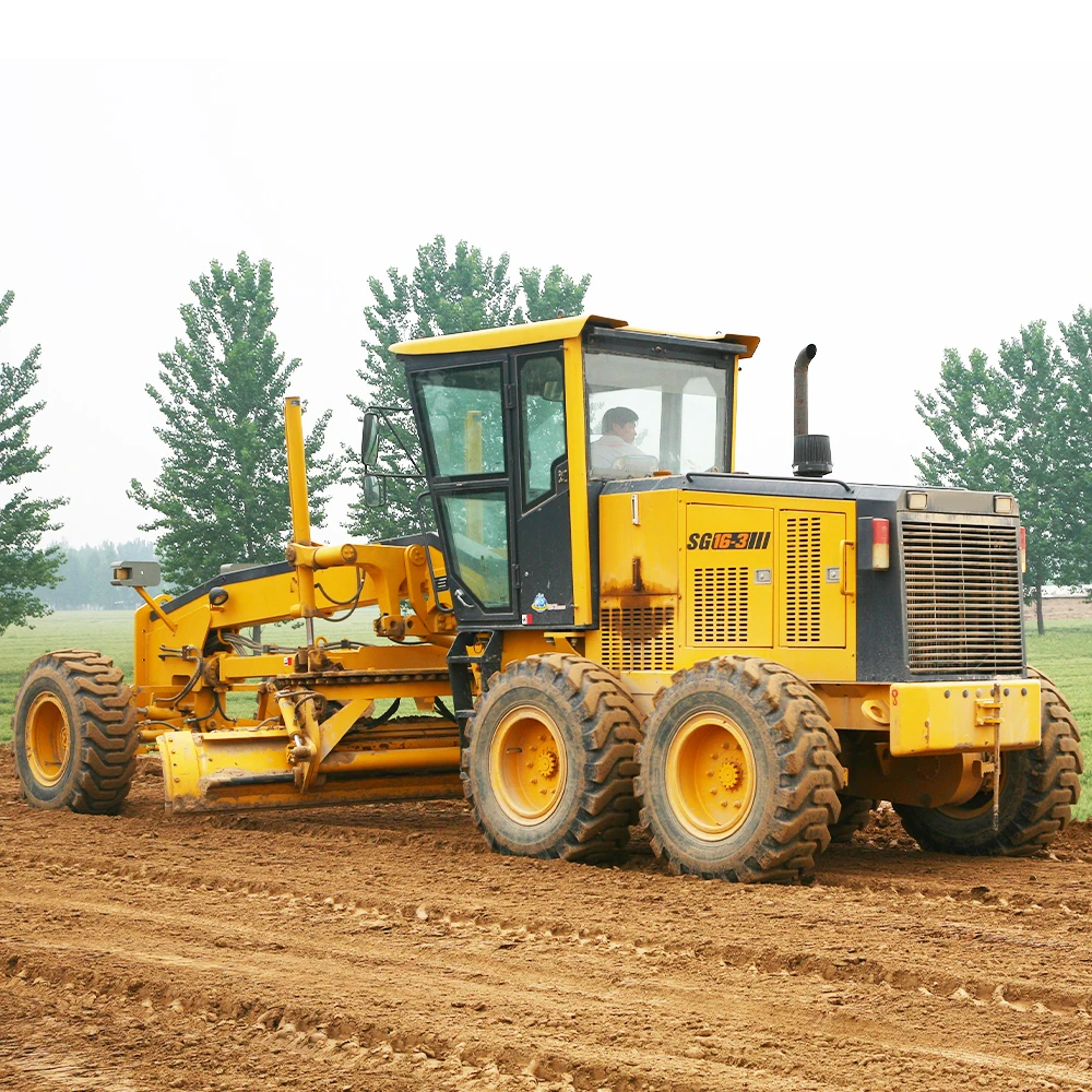 Chinese Top Brand 190HP Compact Hydraulic Motor Grader SG16-3 With Spare Parts