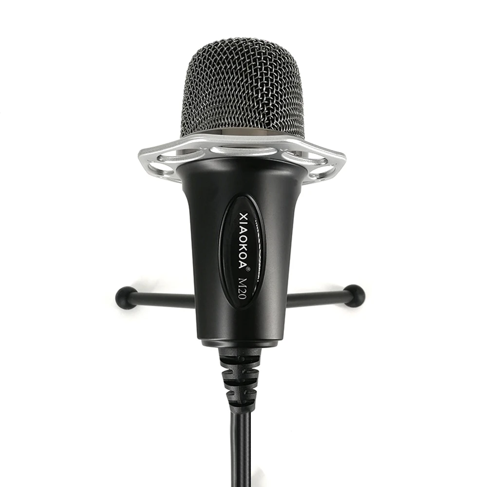
XIAOKOA USB Microphone Professional for Computer Condenser microphone With Stand for Karaoke Recording Windows MAC PC 