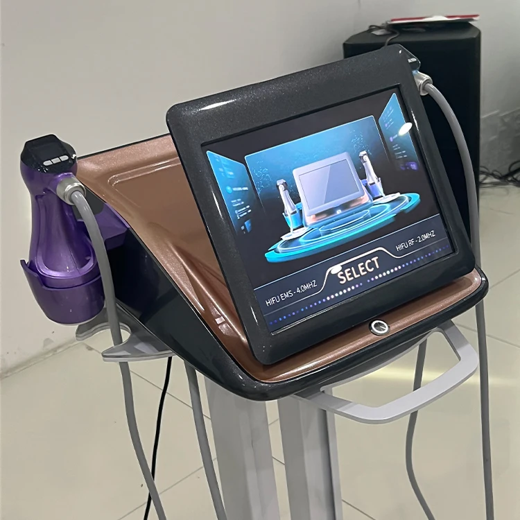 Newest Double Hifu RF Ultrasonic Micro Focused Ultrasound  7d Hifu Anti Aging with 10 Cartridges Body Slimming Machine