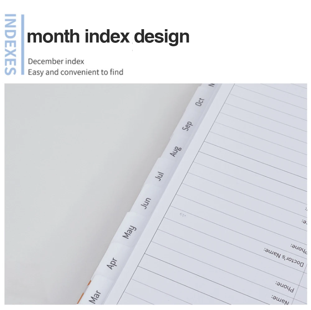 Custom Cover Pocket Design Elastic Rope Strap Student Schedule Notepad With Step Index Design Week Plan Calendar