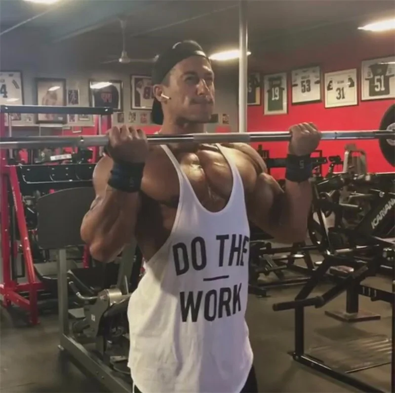 OEM Mens Y Back Tank Top Low Price Custom Print Cotton Stringer Gym Fitness Singlet Workout Muscle Bodybuilding Mens Tank Top