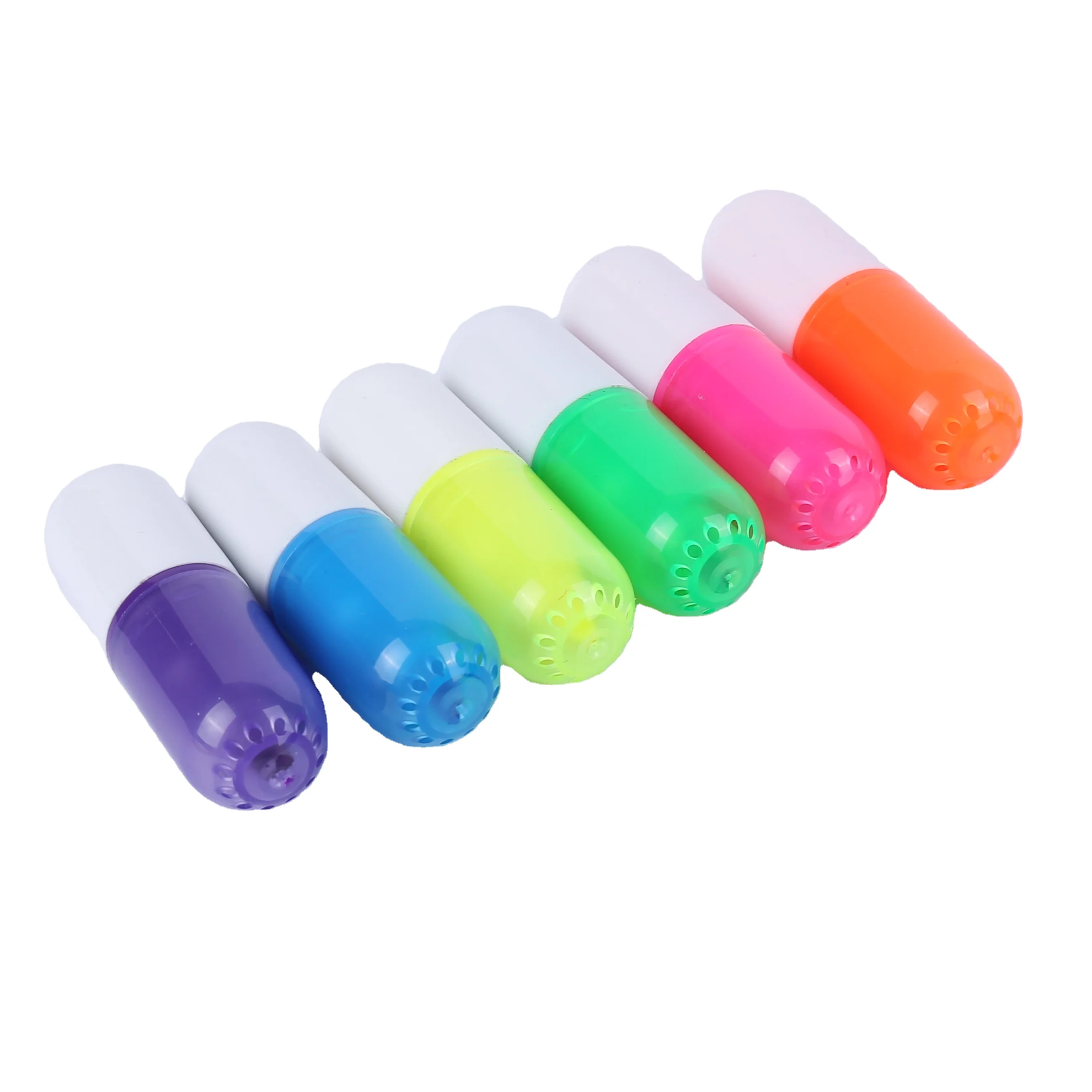 New cute student learning stationery pill watercolor pen multicolor mini creative pill highlighter