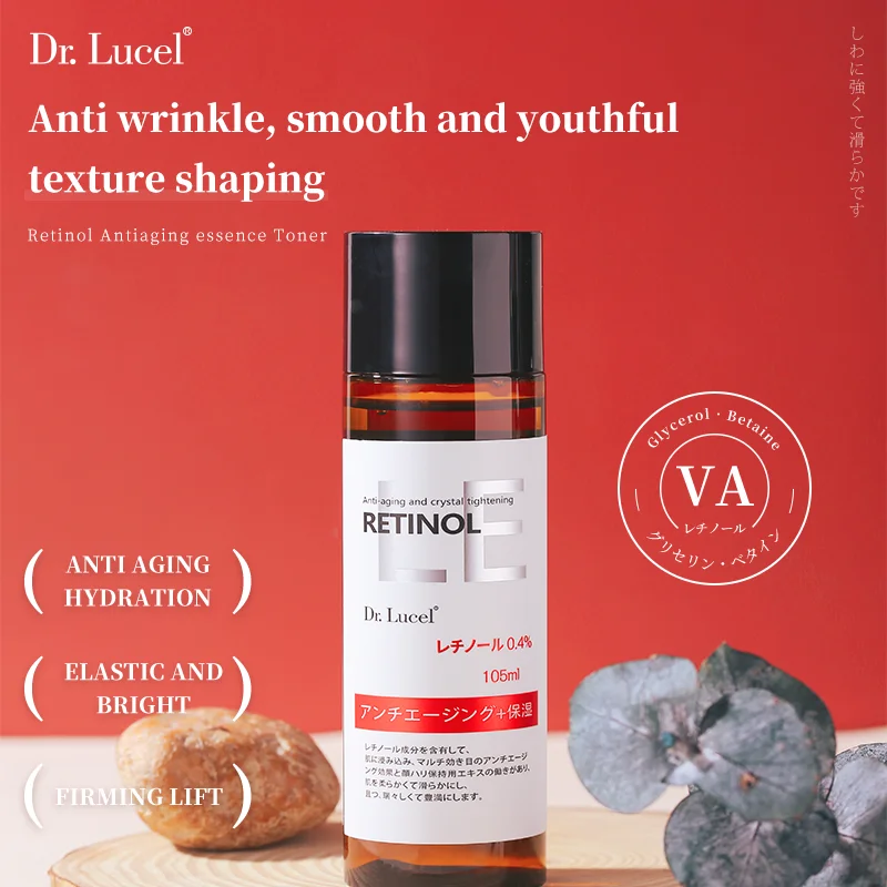 OEM/ODM Korean Daily Anti-Aging Retinol Vegan Face Toner with Panthenol, Peptides for Sensitive Skin