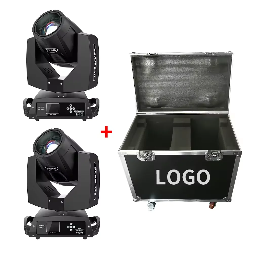 MOWL Guangzhou Beam 230 7r 230W r7 Sharpy DMX Beam Moving Head Light with 2in1 Avec Flight Case