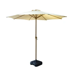 Hot Sale Factory Price Push-tilt Crank Center Pole Outdoor Garden Umbrella Outdoor Furniture Wood Grain Aluminium Parasol