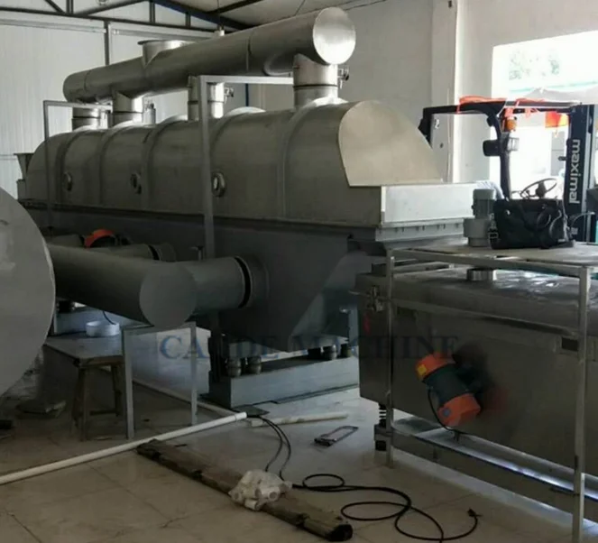 Mini continuous bread crumbs vibrating fluid bed dryer price desiccated coconut copra drying machine for tea leaf foodstuff