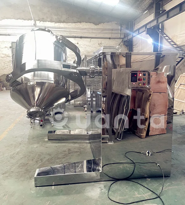 3D rotating drum powder mixer