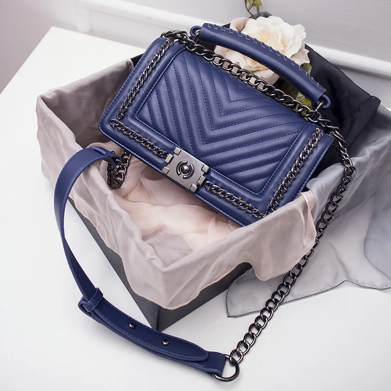 
TS9092 New Design High quality pu leather handbags crossbody women ladies lady chain fashion purses women leather purse 