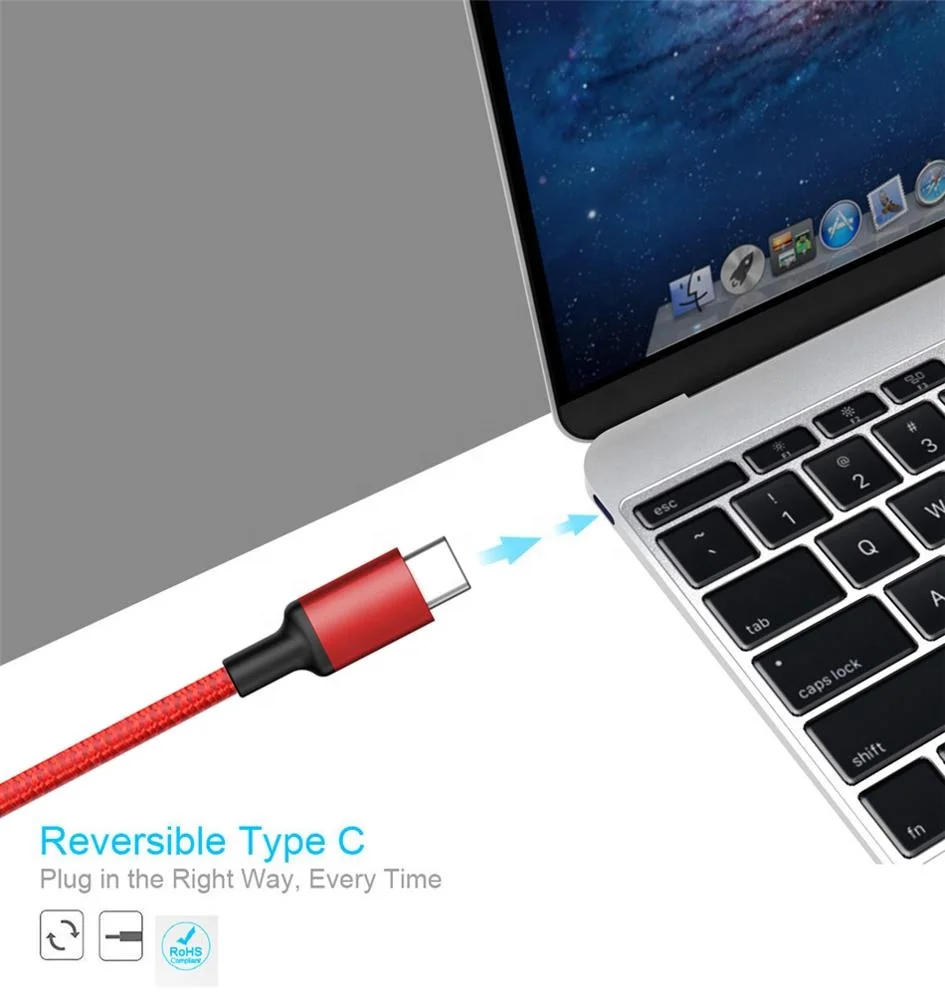 
Portable Usb 2.0 Type C Usb Cable Cell Phone Fast Charging Cable And Data Transfer 