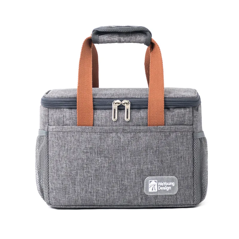 Custom Picnic Bag Thermal Insulated Lunch Box Tote Cooler Handbag Waterproof Bento Pouch School Food Storage Bags