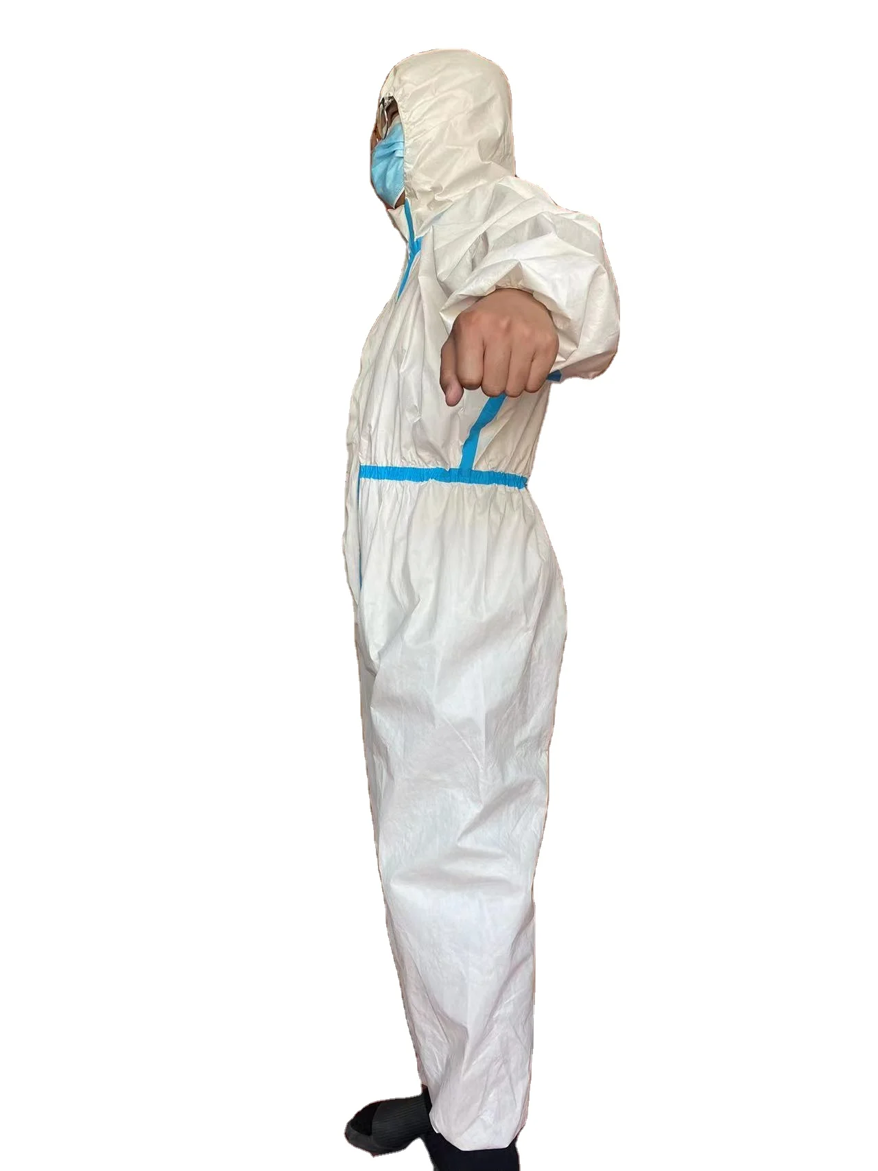 7 Days Delivery Spot Wholesale 65g PPE Disposable microporous coverall nonwoven type5 type6 coveralls suits